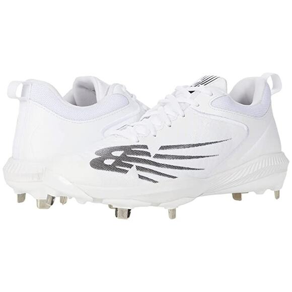 USED  New Balance Men's FuelCell 4040 V6 Metal Baseball Shoe, White/Black-SIZE 7 - Picture 1 of 10